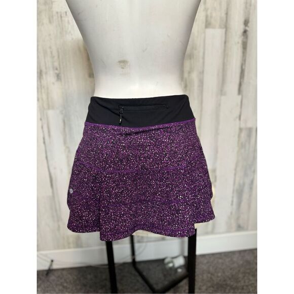 LULULEMON PACE RIVAL SKIRT 2 SIZE-6  Flashback Static Powdered Rose Tender Viole - Picture 9 of 15
